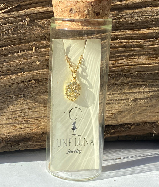 Sugar Skull Charm Necklace