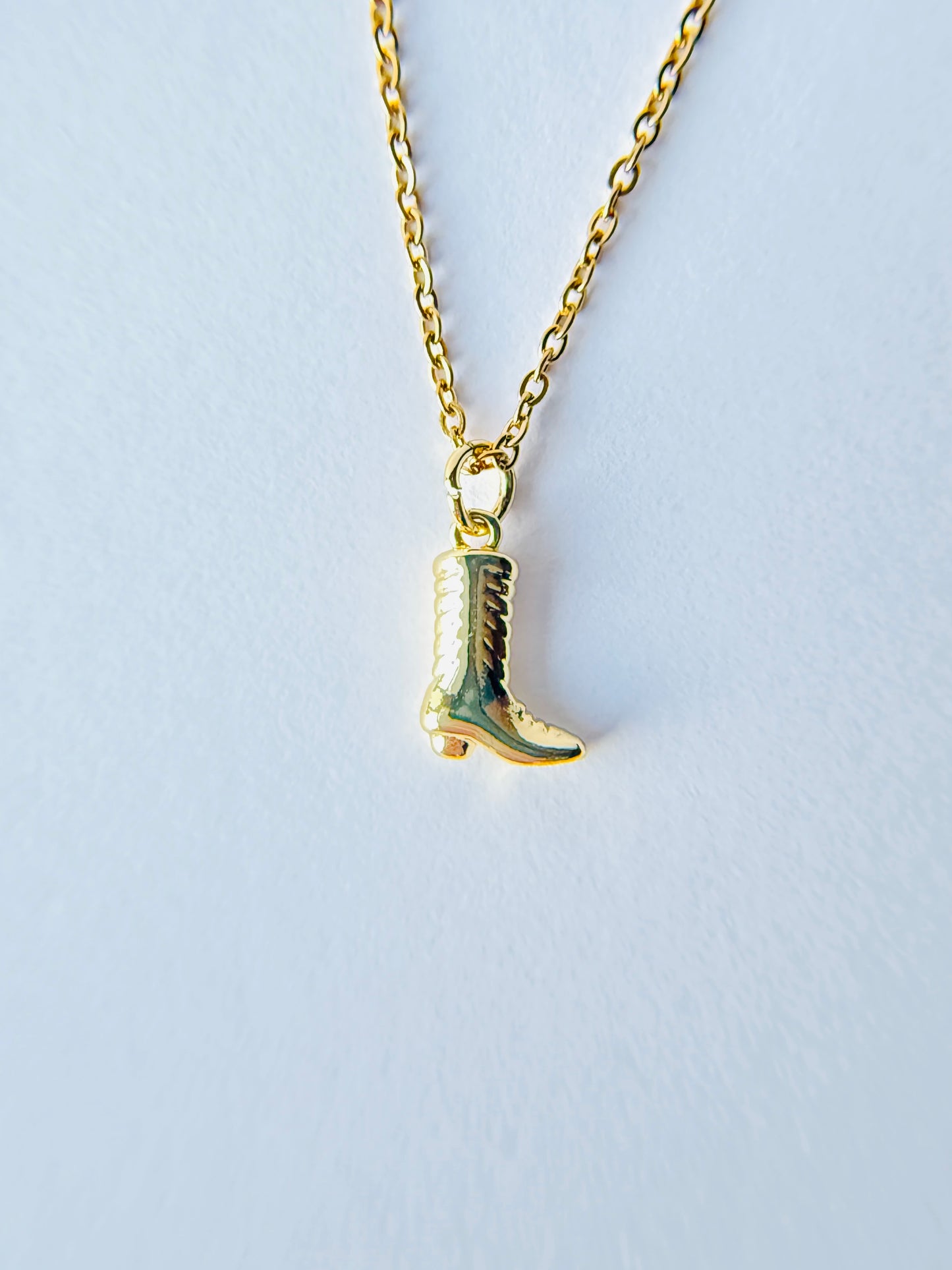 Cowboy Boot Charm Necklace