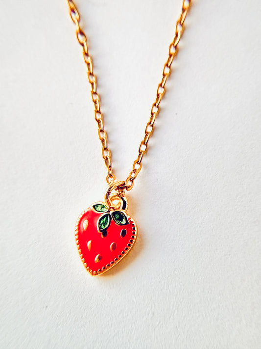 Strawberry Charm Necklace